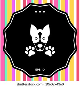 Dog, paw - logo, symbol, protect sign