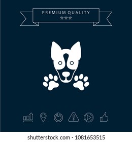 Dog, paw - logo, symbol, protect sign Dog, paw - logo, symbol, protect sign