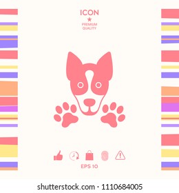 Dog, paw - logo, symbol, protect sign