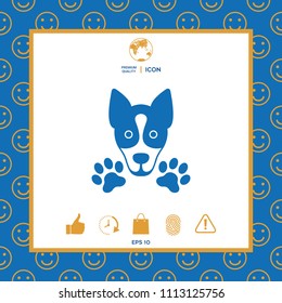 Dog, paw - logo, symbol, protect sign