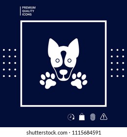 Dog, paw - logo, symbol, protect sign