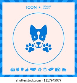 Dog, paw - logo, symbol, protect sign