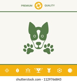 Dog, paw - logo, symbol, protect sign