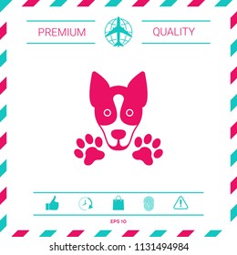 Dog, paw - logo, symbol, protect sign