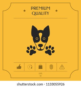 Dog, paw - logo, symbol, protect sign