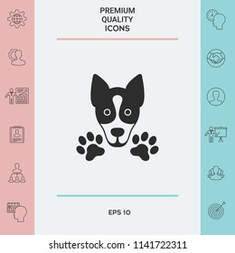 Dog, paw - logo, symbol, protect sign