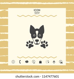 Dog, paw - logo, symbol, protect sign