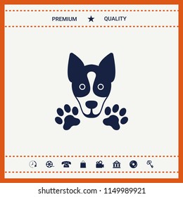Dog, paw - logo, symbol, protect sign