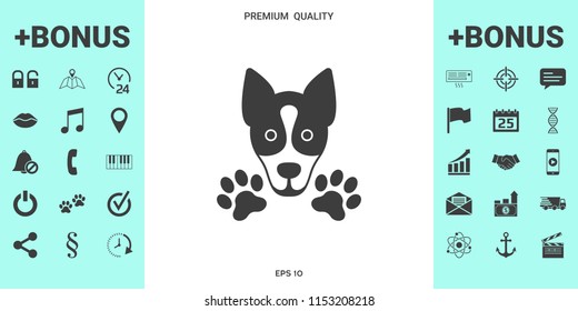Dog, paw - logo, symbol, protect sign