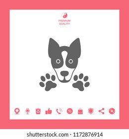 Dog, paw - logo, symbol, protect sign