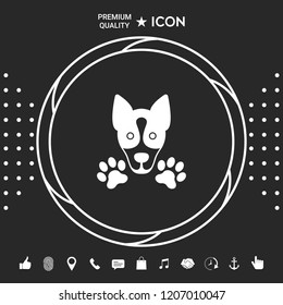 Dog, paw - logo, symbol, protect sign