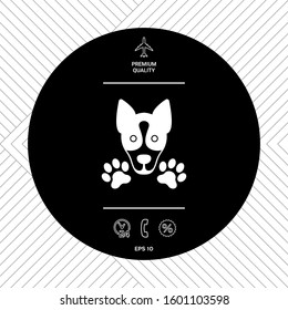Dog, paw - logo, symbol, protect sign. Graphic elements for your design