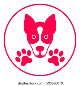Dog, paw - logo, symbol, protect sign