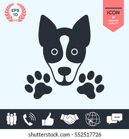 Dog, paw - logo, symbol, protect sign
