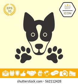Dog, paw - logo, symbol, protect sign