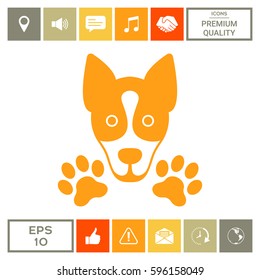 Dog, paw - logo, symbol, protect sign