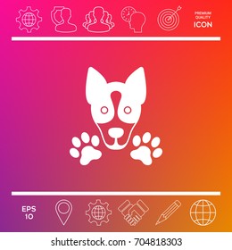 Dog, paw - logo, symbol, protect sign