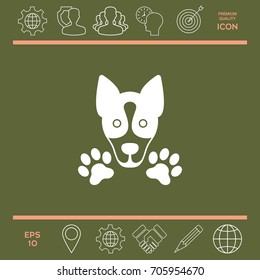 Dog, paw - logo, symbol, protect sign
