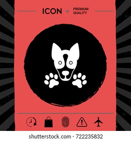 Dog, paw - logo, symbol, protect sign