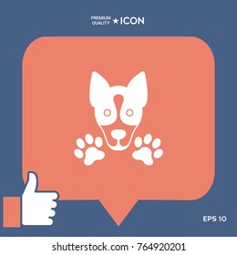 Dog, paw - logo, symbol, protect sign