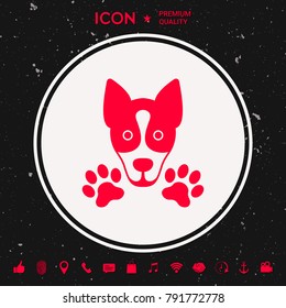 Dog, paw - logo, symbol, protect sign