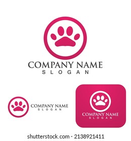 Dog paw Logo and symbol vector