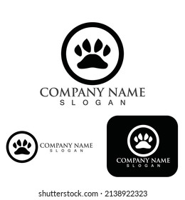 Dog paw Logo and symbol vector