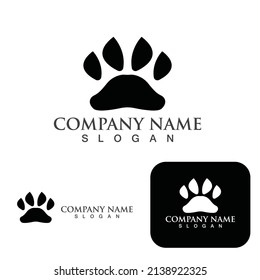 Dog paw Logo and symbol vector