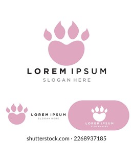 Dog paw Logo and symbol vector