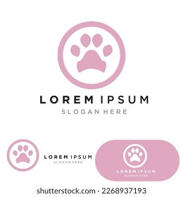 Dog paw Logo and symbol vector