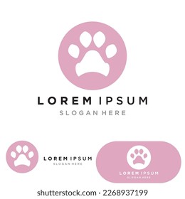 Dog paw Logo and symbol vector