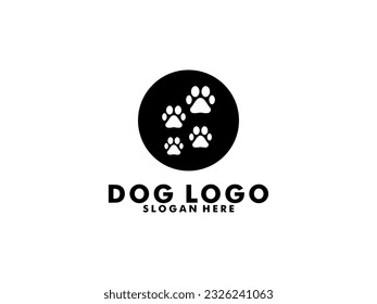 Dog Paw logo vector template