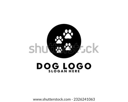 Dog Paw logo vector template