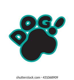 Dog paw logotype