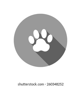 dog paw, long shadow