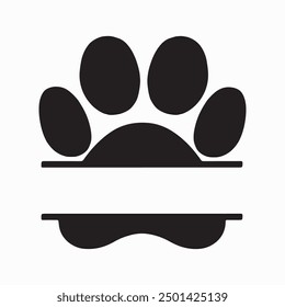 Dog Paw Monogram, Paw, Dog Paw Print, Animal Print, Dog Clipart, Cut Files for Cricut, Silhouette, Vinyl, Decal, Sticker