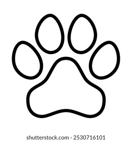 Contorno de patas de cachorro. Imagem vetorial