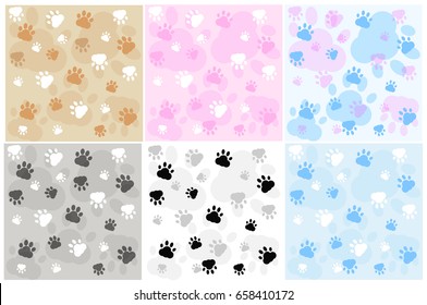 dog paw print background