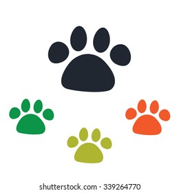 Dog paw print icon