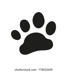 Dog paw print . Paw icon.