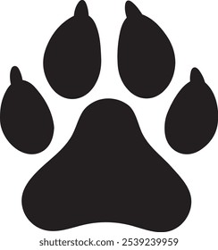 Dog Paw Print Icon Simple Vector Illustration Ideal for Pet Art and Animal Lovers