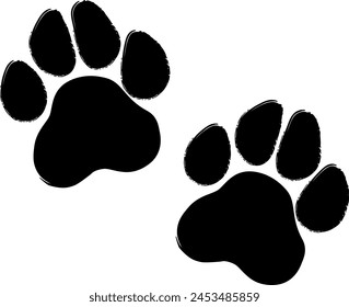 Dog paw print. Paw icon. Vector illustration.
