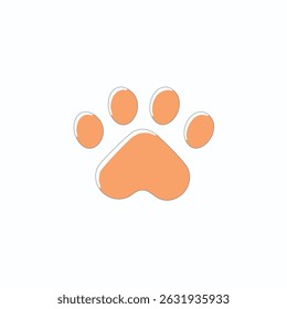 dog paw print logo design 