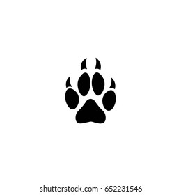 dog paw print vector icon