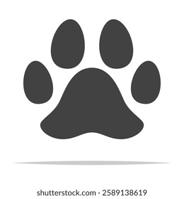 Dog paw print vector isolated illustration