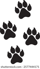 Dog Paw Prints design on white background