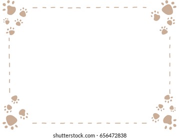 dog paw prints frame