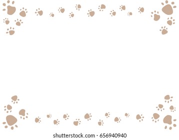 dog paw prints frame