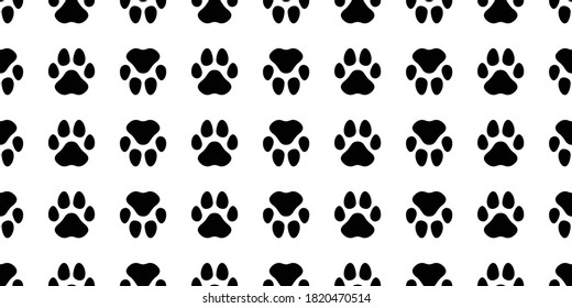 dog paw seamless pattern cat footprint french bulldog vector cartoon repeat wallpaper scarf isolated tile background illustration doodle design