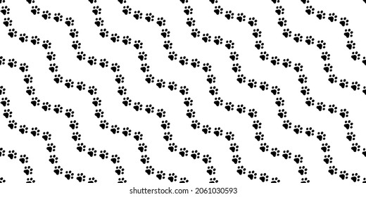 dog paw seamless pattern cat footprint wave bear vector french bulldog cartoon scarf tile background repeat wallpaper illustration doodle design